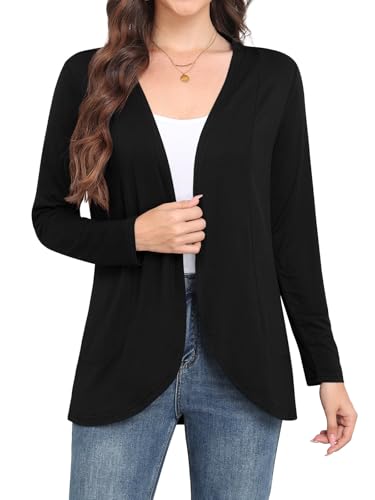 Yincro Women's Long Sleeve Cardigan Lightweight Soft Open Front Casual Cardigans