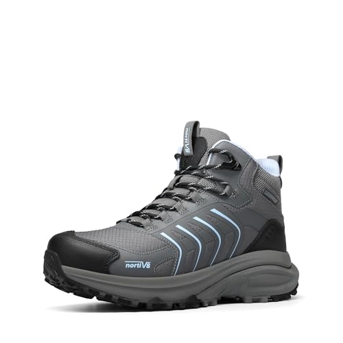 Image of NORTIV 8 Women's Hiking Boots Waterproof Lightweight Outdoor Trekking Non Slip Comfortable Camping Ankle Breathable Everyday Boot Armadillo FieldLite