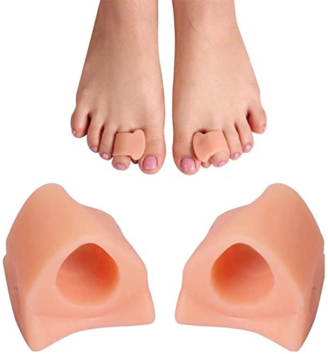1 par de separadores de dedos de gel de silicona para juanetes, corrector, ajustador, alivio de hallux valgus