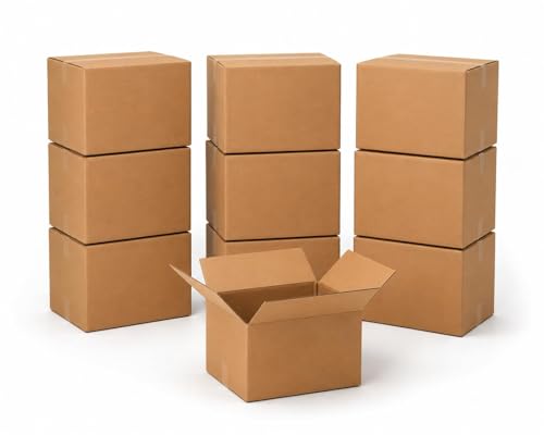 Image of BOX USA Moving Boxes Medium 18 inchL x 14 inchW x 12 inchH 10-Pack | Corrugated Cardboard Box for Shipping, Mailing, Packing, Packaging and Storage 18x14x12