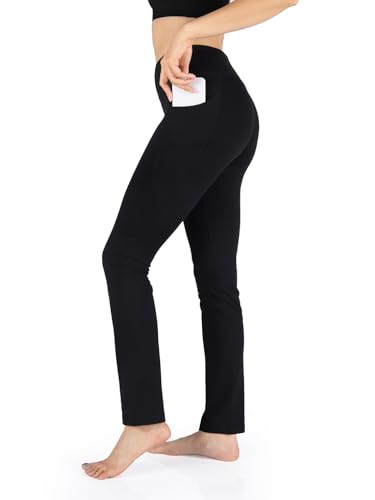 Yogipace Women's Slim Fit Straight Leg Yoga Pants Lounge Everyday Pants wtih Side Pockets,33