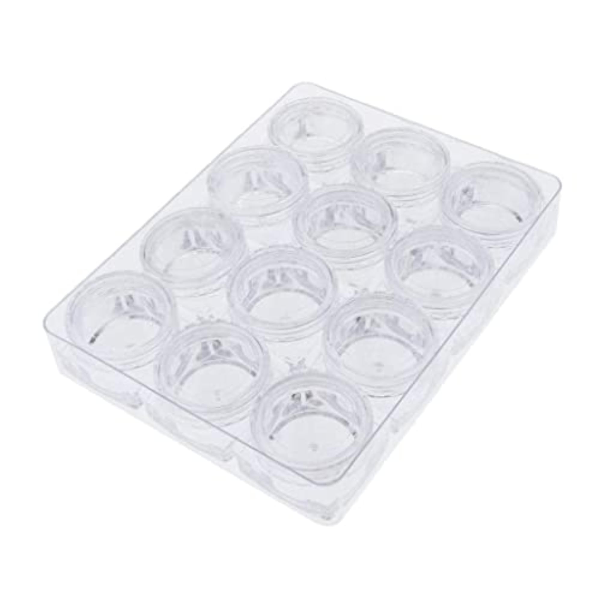 Empty Square 3g/ml Transparent Cosmetic Containers, Pack of 12