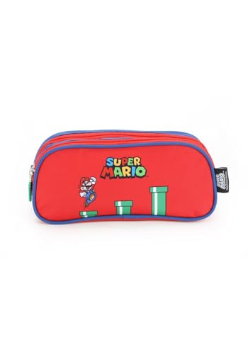 Estojo Duplo Super Mario Azul ET46945MO - Luxcel