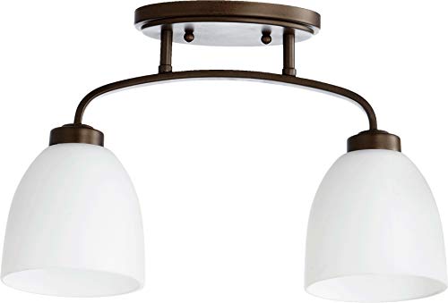 New Product Quorum QUO3260-2-86 Brooks 9-LT Candle Chandelier-Satin Nickel-6250-9-65, Silver Transitional Two Light Ceiling Mount
