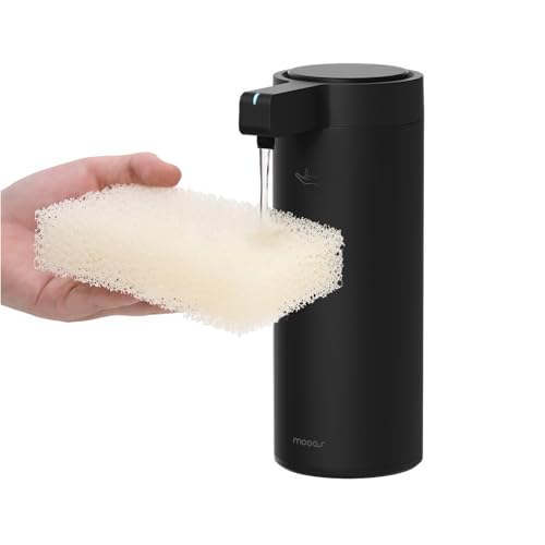 Image of Automatic Liquid Soap Dispenser Stainless Steel Touchless Hand Soap Dispenser with Waterproof IPX5 Motion Sensor Dish Soap Dispenser for Kitchen Bathroom (Rechargeable (Black))