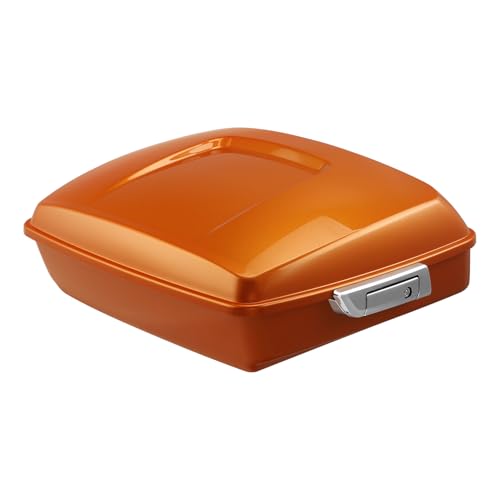 HR3 For 14SG Amber Whiskey, Chopped Tour Pack Luggage Trunk & Latches Compatible with 2014 Street Glide FLHX, for 2014-later Harley Road King, Road Glide, Street Glide, Electra Glide