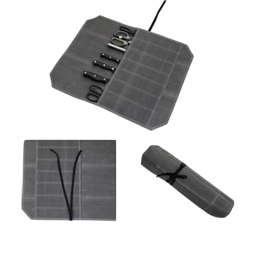 WuiCtvz Messertasche Messer- und Löffelaufbewahrungstasche mit 7 Fächern Messertasche Kochmesser Professionell Messer Tasche Für Küchenmesser Profiköche und Kochbegeisterte.