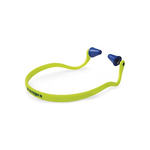 Sellstrom Reusable Banded Earplugs for Work - Work Safety Hearing Protection - 25dB - Hi-Vis Green/Blue