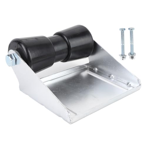 JAOCDOEN Boat Trailer Galvanized Steel Keel Rollers with Bracket 8 Inch Keel Roller Assembly Kit Galvanized Steel Rubber Keel Roller for Small Yachts Commercial Vessels