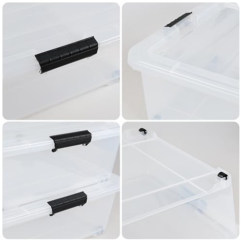 3-Pack-50-Quart-Under-the-Bed-Low-Profile-Storage-Boxes-Clear-Large-Under-Bed-Storage-Bin-with-Easy-Rolling-Caster-Wheels