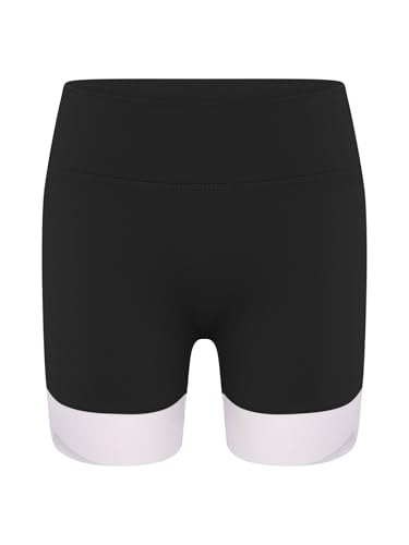 TTAO Kids Girls Yoga Shorts High Waist Stretchy Hot Pants Athletic Gym Bottoms Bike Cycling Shorts3