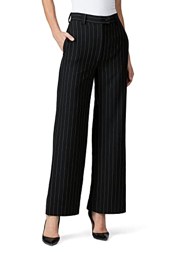 Sweet Baby Jamie Rent The Runway Pre-Loved Black Pinstripe Wide Leg Pants