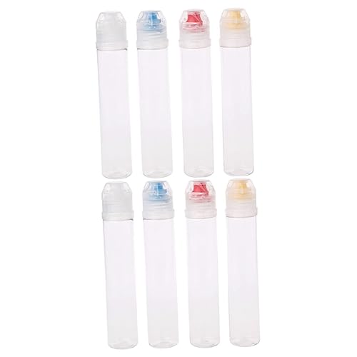 Hemobllo 8 Piezas Botellas de Salsa Exprimibles de Plástico Set para Cocina Botellas Transparentes para Salsas Ketchup y Condimentos Colores Aleatorios Diseño Práctico y Color Aleatorio