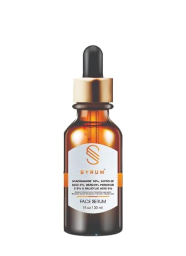 Syrum Anti Acne Face Serum, 30ml, with Niacinamide, Glycolic Acid...