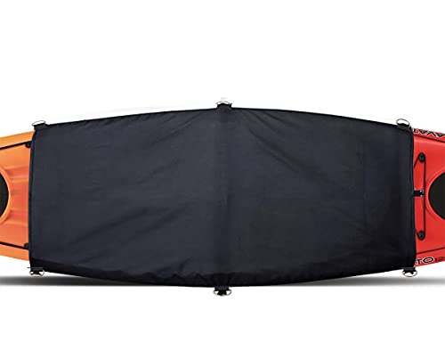 UCEDER 420D Waterproof Oxford Cloth Seal Cockpit Cover, Kayak Cockpit Drape Cover with PVC Coating Maximum Protection for Your Ocean Cockpit(Large 60x29 inch)