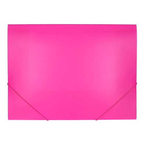 TTO PP Dossier d'angle , A3, 3 Rabats, Rose Fluo Cover