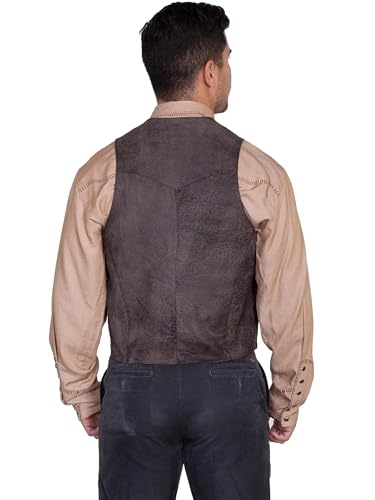 Image of Scully Men's Whipstitch Lamb Leather Vest - 206-171