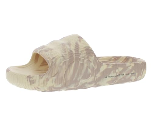 adidas Adilette 22 Slide Mens Shoes Size 8, Color: Sand Strata/Wonder Taupe/Core Black