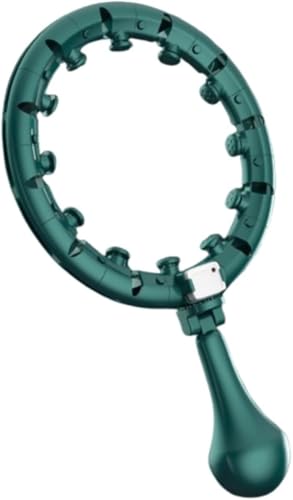 Kyokuiフラフープダイエット用進化系スマートフラフープ人気ダイエットフラフープ組み立てと分解が簡単フラフープサイズ調整可能フィットネスフープカロリー消費エクササイズ用カウントセンサー付き (ウエスト100 cm以内,グリーン)