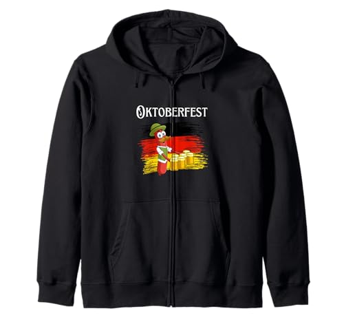 Oktoberfest Frankfurter German Flag Bavarian Festival Men Sudadera con Capucha