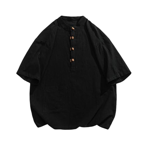 Chemise style chinois respirante à manches courtes pour la méditation zen