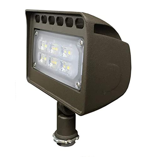 Image of Morris 71336 LED ECO-Floodlight with 1 /2 inch Adjustable Knuckle, 10W, 5000 K, 983 lm, Bronze
