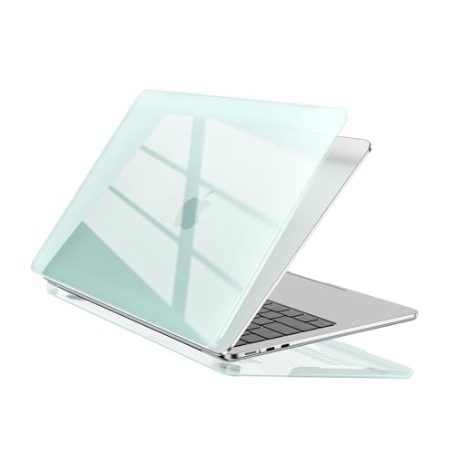 Image of EooCoo Case Compatible for New Apple MacBook Air 13 inch 2026 2025 2024 2022, M5 A3449 M4 A3240 M3 A3113 M2 A2681 Touch ID,Mac Air 13.6'' Laptop Protective Plastic Hard Shell Cover Smooth,Crystal Sage