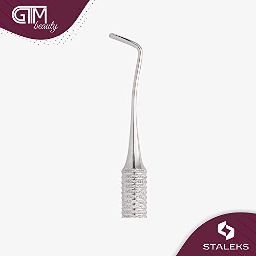 STALEKS Expert PP-20/1 Double Pedicure Instrument Curette and Pusher Rounded Stainless Steel, Silver - Image 3