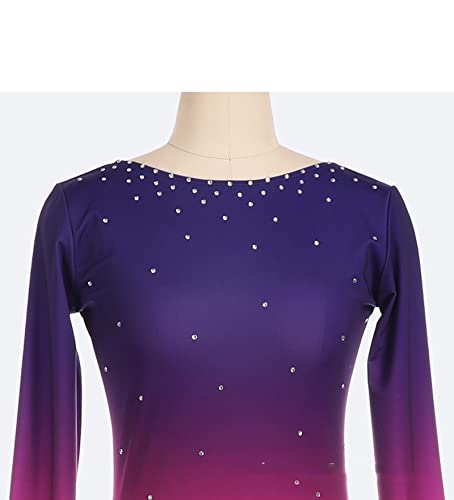 Meisjes Kunstschaatsen Jurk, Lange Mouwen Met Diamant Lyrische Dans Kostuum Gymnastiek Maillots FiveShops - Image 5