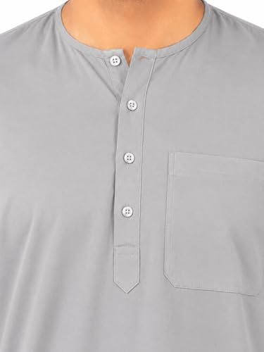 Image of Men's Cotton Halfsleeve Short Kurta for Summer