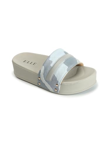 ELLE Womens Fashionable Printed Comfortable Sandals Colour-Grey, Size-UK 4 (B0CKHQQ98X) Amazon Price History, Amazon Price Tracker