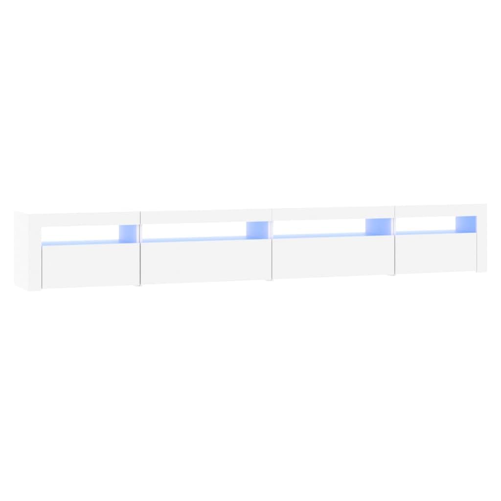 vidaXL Mobile Porta TV con Luci LED Bianco 270x35x40 cm