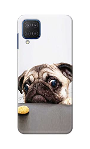 Image of PRINTFIDAA� Printed Hard Back Cover Case for Samsung Galaxy M12 Back Cover (Pug Dog) -2808