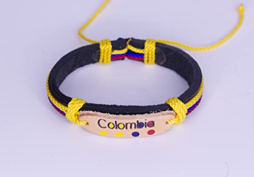 Charmsoftheworld Handmade Bracelet From Medellin - Colombia Flag Colors - Adjustable Sliding Knot #TOP4