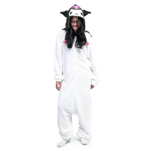 Bioworld Hello Kitty Hooded Kigurumi Cosplay Onesie Costume Union Suit-XL