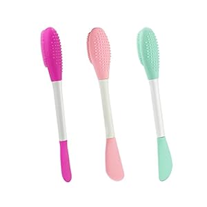 Amindz 3 Piezas Limpiador Facial,Masajeador Facial Exfoliante,Cepillos de Mascarilla Silicona,Limpiador Cutáneo,Cepillo…