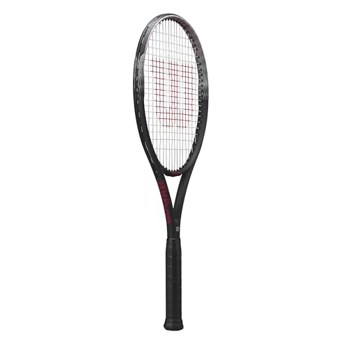 Image of Wilson Pro Staff Precision 100 Tennis Racket, Precision Mastery and Vibration Control, With an Ergonomic Handle, Colour: Black /Red /White, Size: 4