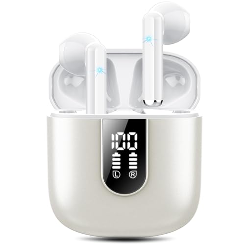 Wireless Earbuds, Bluetooth 5.3 Headphones HiFi Stereo, Mini in-Ear Bluetooth Ea