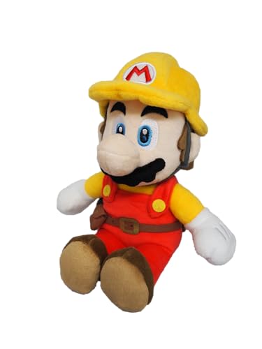 Nintendo Super Mario Maker 2 Plüschfigur 25cm - Offiziell Lizenzierte Kuscheltier für Kinder und Sammler - Weicher Plüsch Spielzeug - Hochwertige Verarbeitung