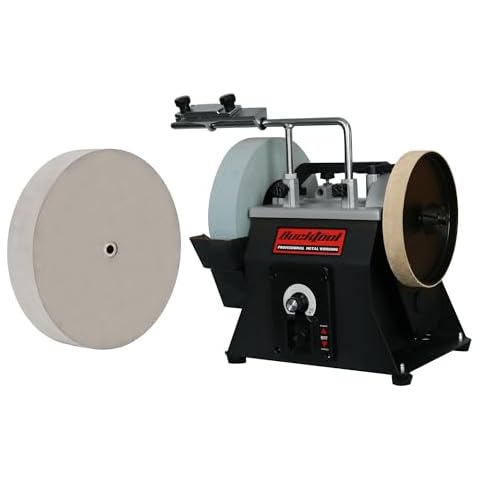 BUCKTOOL 10-Inch Variable Speed Wet Sharpening System with 1000 Grit Grinding Wheel Cover