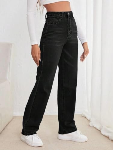 Image of KOTTY Women's Relaxed Fit Solid Comfortable and Strechable Jeans