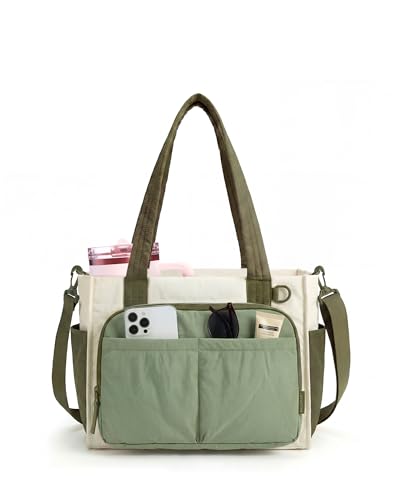 BAGSMART Tote Bag for Women Puffy 13/15.6 Laptop Work Bag Travel Handbag