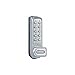 CODELOCKS KL1200SG Silver Grey Painted Finish Zinc Alloy KitLock Heavy Duty Electronic CAM Lock for Heavy Use Applications, 2 CAMS Straight and Offset, Stainless Steel Key Tops, Includes 4 Spindle Lengths 3/8", 5/8", 7/8" and 1 1/8"