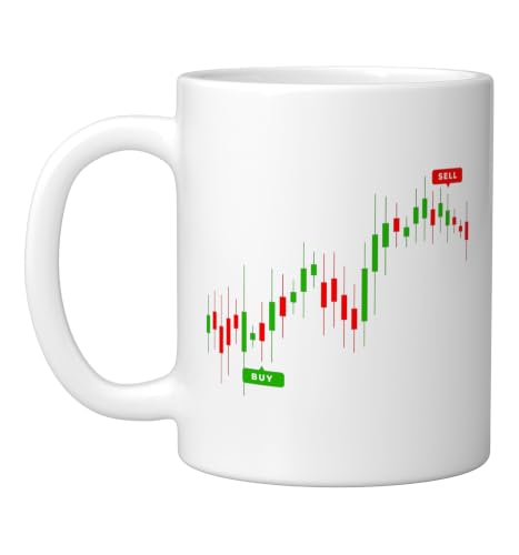 Cool Stock Trading Art For Men Women Day Trader Stock Market Ceramic Mug, White, 11oz