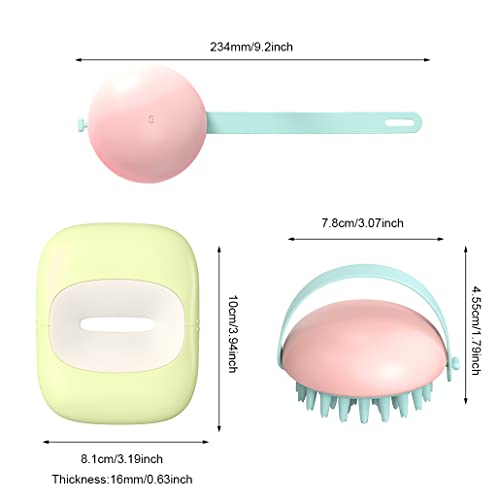 KyeeaDIY 2pcs Green Cat Grooming Comb Set Long & Short Hair Kitten Pink Massaging Shell Comb Pet Hair Removal Brush for Cats Dog Rabbit Remove Matted Fur and Tangles (2-In-1 Cat Comb) - Image 4