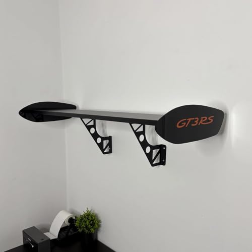 Image of GT3 RS Style Spoiler Wall Shelf - Racing Car Inspired Wall Mounted Shelf for Home, Office & Garage | Automotive Display Shelf | Motorsport Decor