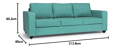 Image of Wakefit Sofa Set | 3 Year Warranty | Sofa 3 Seater, 3 Seater Sofa for Living Room, Wooden Sofa Set, Couch Sofa for Living Room, Sofa for Living Room - Napper(Linen Charm : Linen Charm Lagoon)