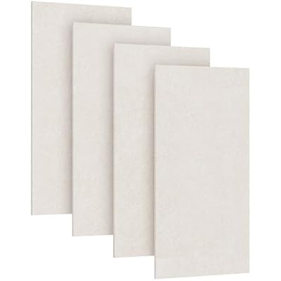 TONOR Large Acoustic Panels Self-Adhesive, 4PCS 44.1" x 21.7" Sound Absorbing Panel, Acoustic Wall Panels for Interior Wall Decor and Recording Studio Acoustical Treatments, Living Room, Oatmeal