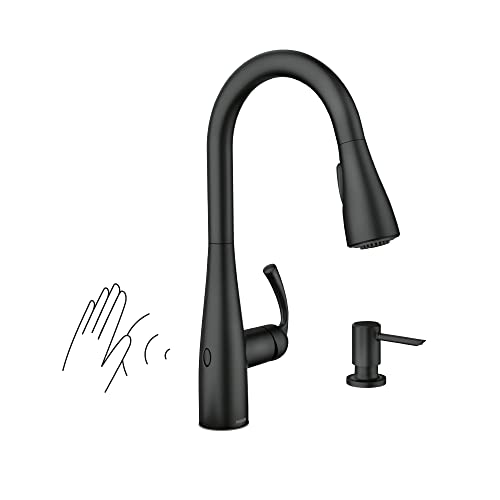 Moen Essie Matte Black MotionSense Wave One-Handle...