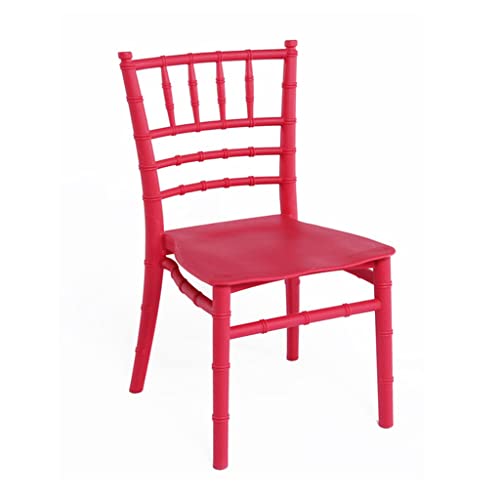 UYKUM Silla de comedor pequeña de plástico que se puede apilar, silla de comedor simple y colorida, silla de comedor ecológica